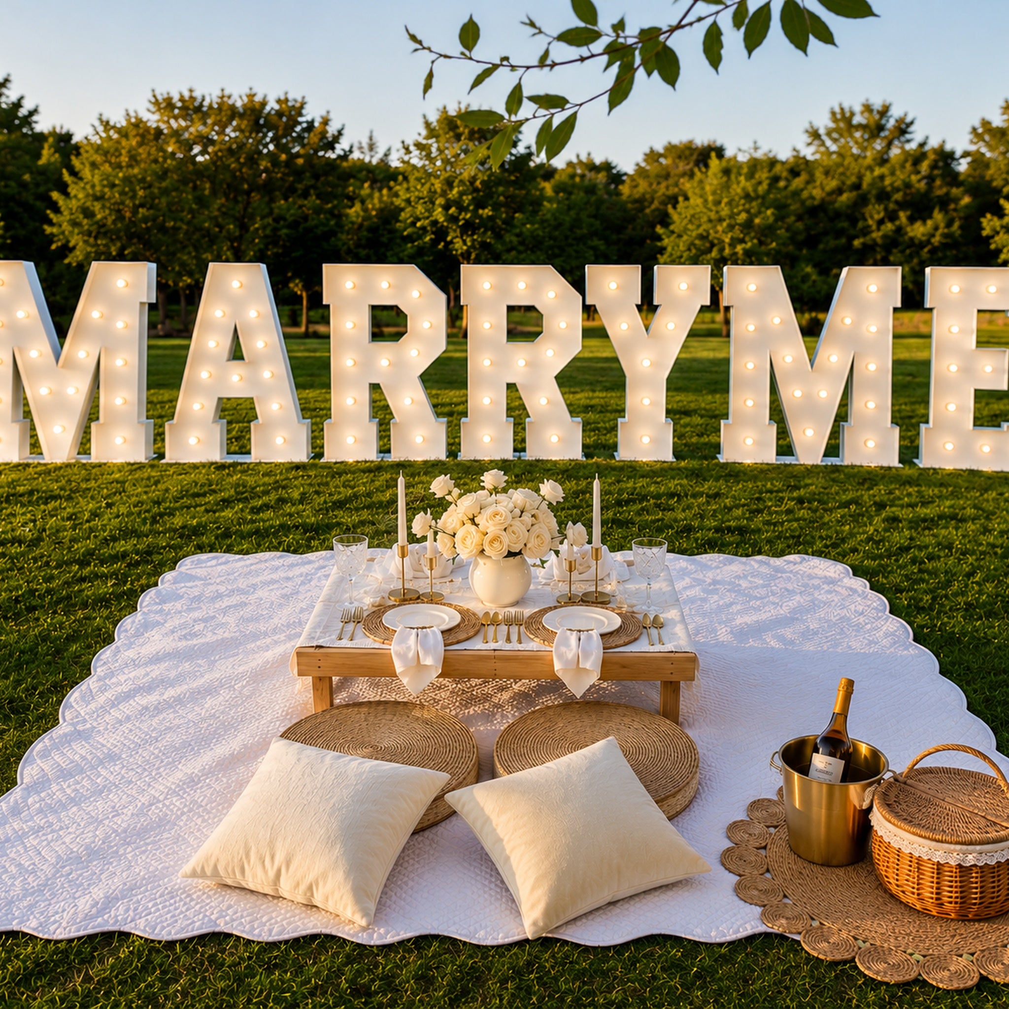 "MARRY ME" Marquee Letters Proposal Package
