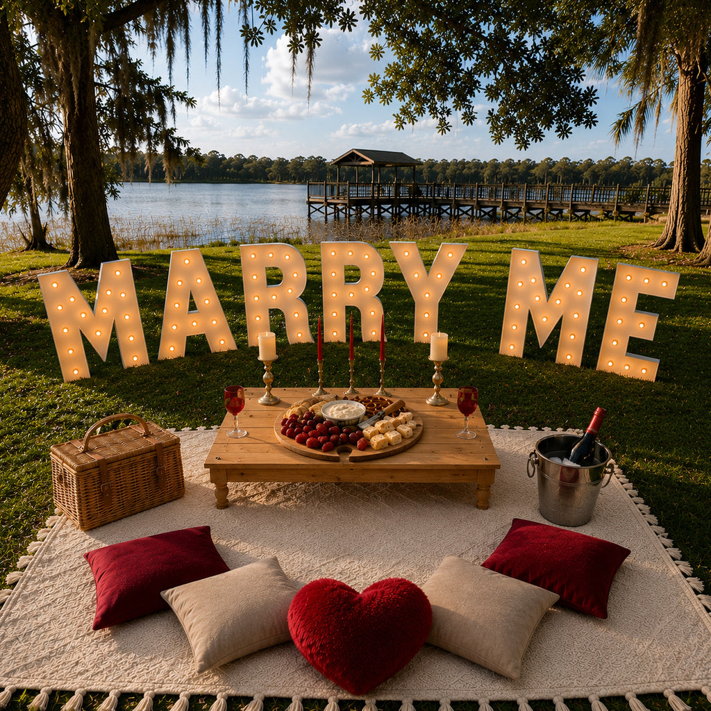"MARRY ME" Marquee Letters Proposal Package